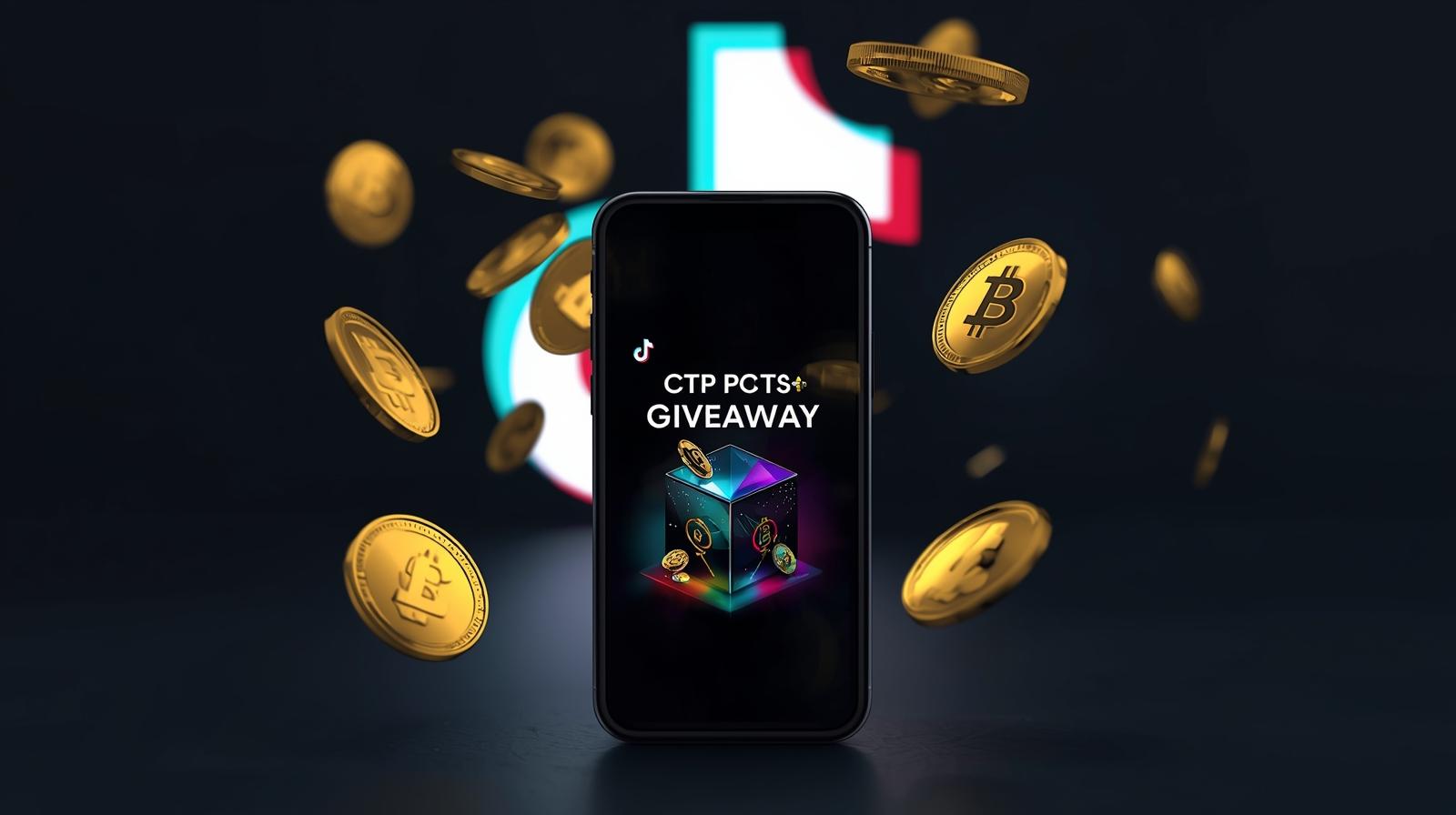 TikTok crypto giveaway scam displayed on smartphone
